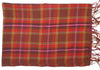 Alan Plaid Wool Scarf - Red