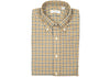 Flannel Plaid Shirt - Brown, Blue, Cream - Large