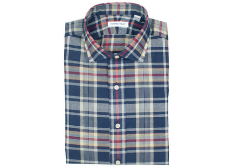 Madras Shirt - Blue, White, Red, Yellow