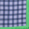 Silk Plaid Pocket Square - Navy, White, Green