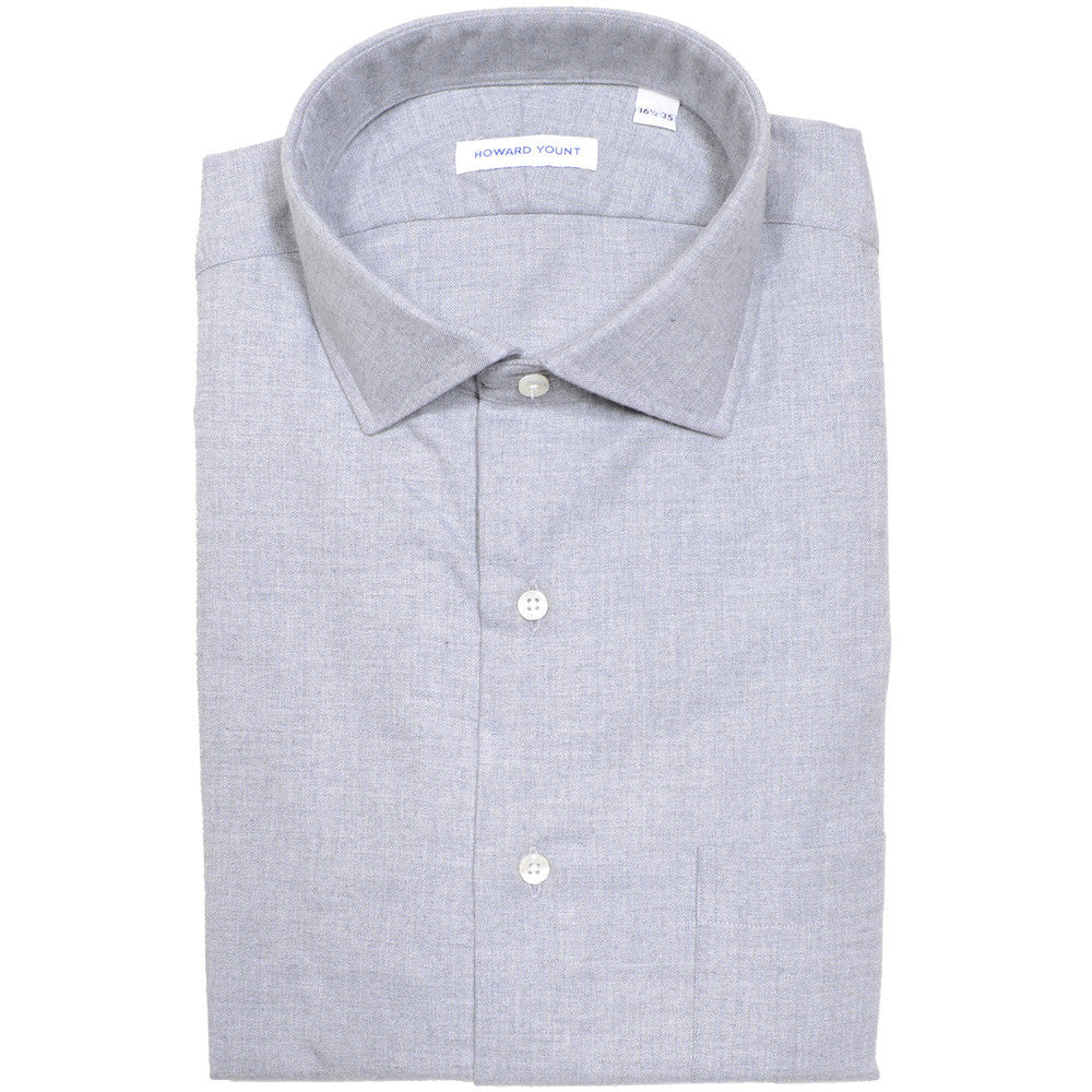 Cotton Flannel Shirt - Gray