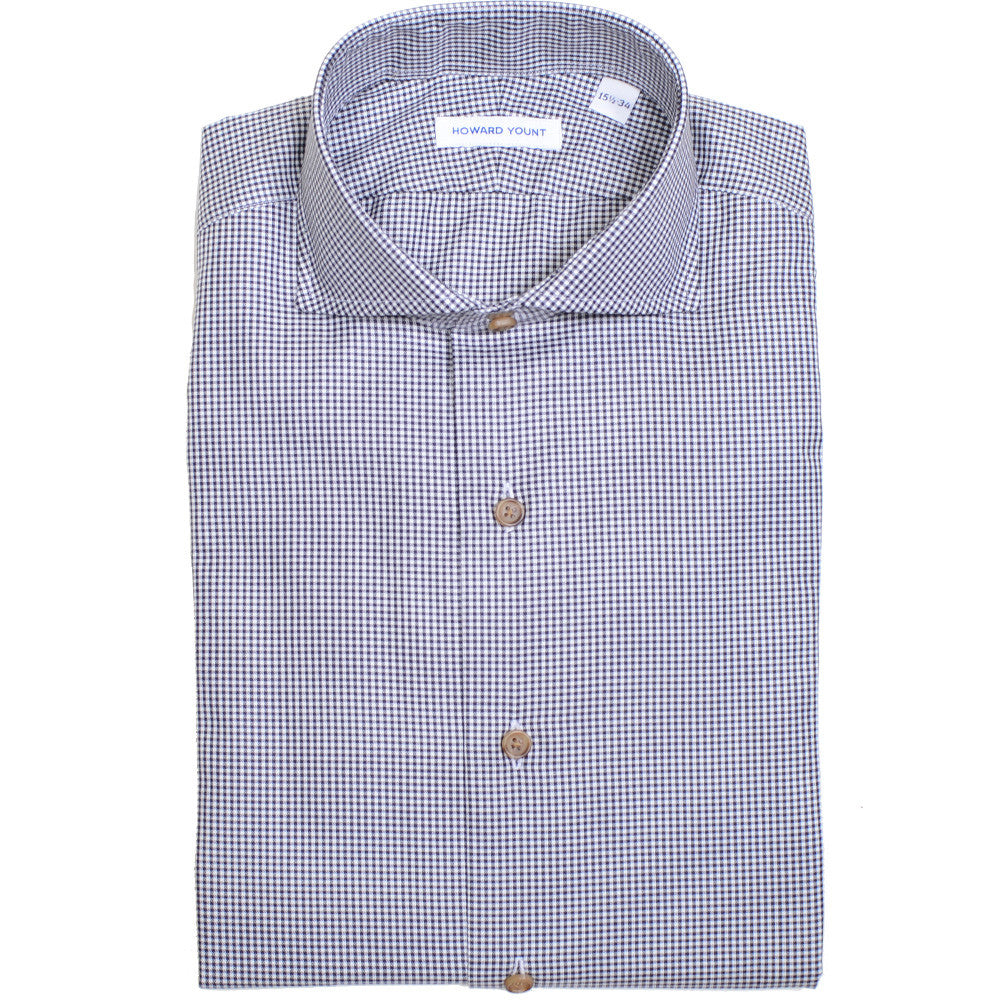 Microhoundstooth Twill Shirt - Gray