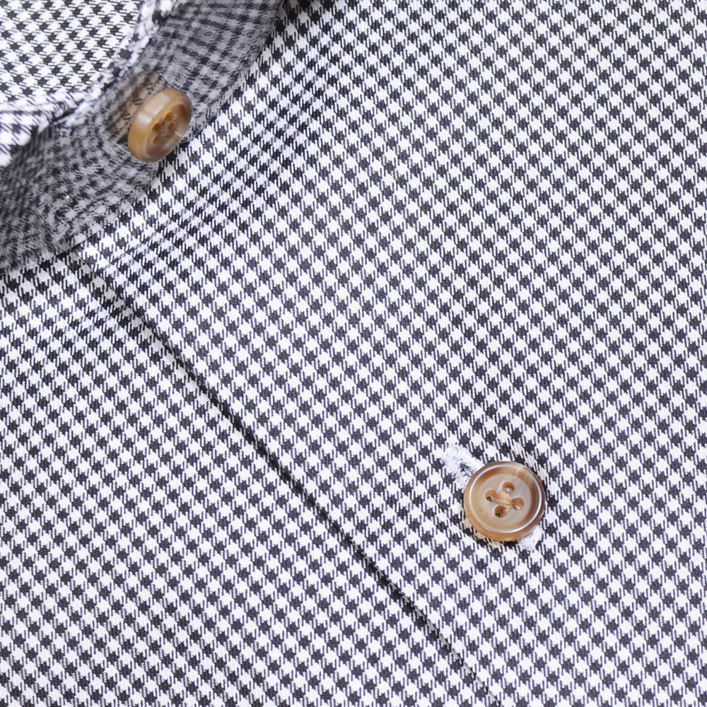 Microhoundstooth Twill Shirt - Gray