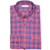 Red and Blue Plaid Linen Shirt