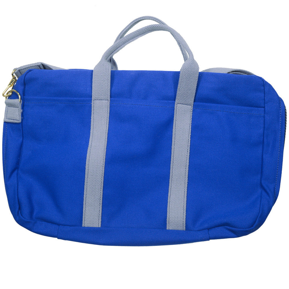 Canvas Briefcase - Blue and Gray