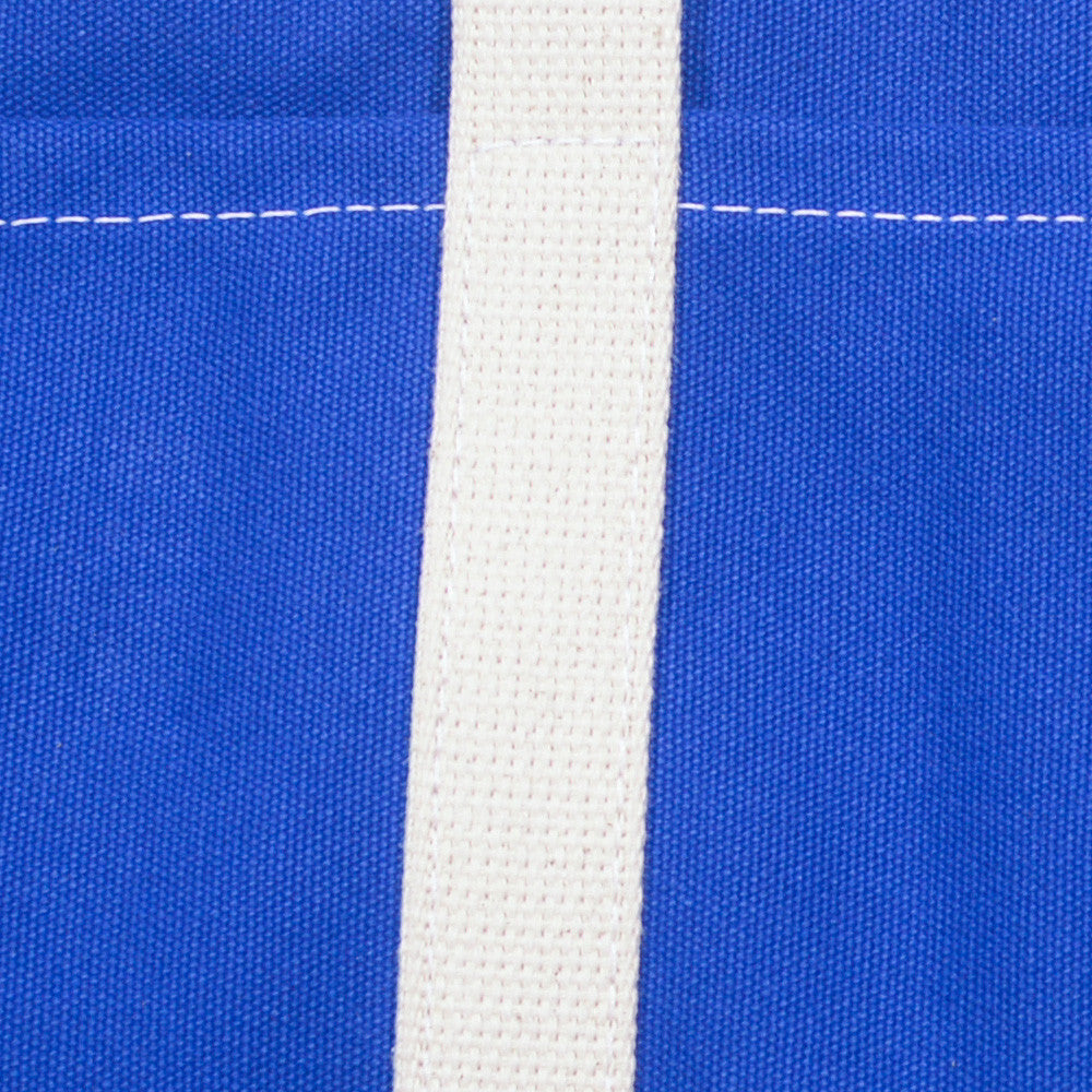 Canvas Briefcase - Blue and White