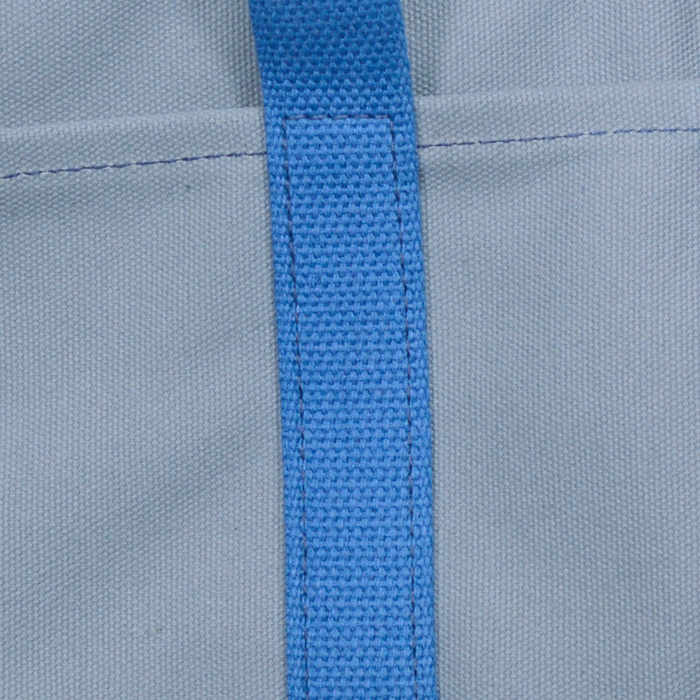 Canvas Briefcase - Gray and Blue