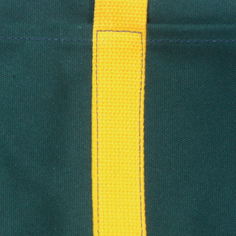 Canvas Briefcase - Green and Yellow