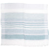 Stripe Linen Scarf - White and Green
