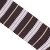 Stripe Cotton Calf Socks - Brown