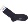 Pinstripe Wool Calf Socks - Black