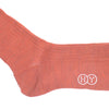 Ribbed Wool Calf Socks - Burnt Orange