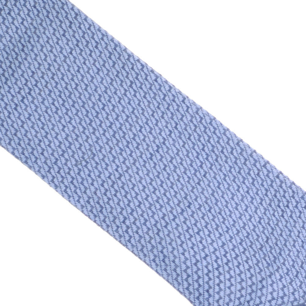 Zigzag Wool Cotton Calf Socks - Light Blue