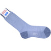 Zigzag Wool Cotton Calf Socks - Light Blue