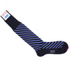 Double Stripe Cotton OTC Socks - Navy