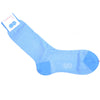 Herringbone Cotton Calf Socks - Light Blue