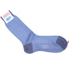 Houndstooth Cotton Calf Socks - Light Blue