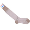 Houndstooth Cotton OTC Socks - Tan