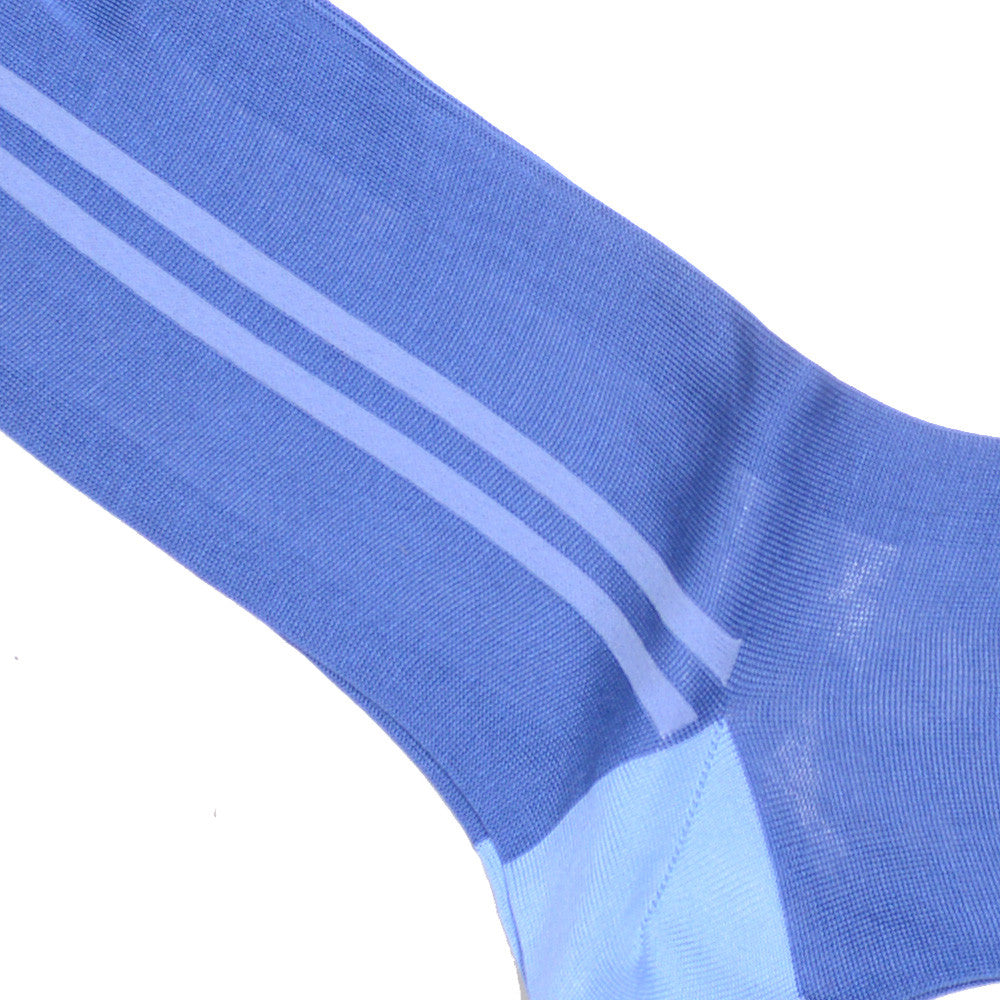Sport Stripe Cotton Socks - Blue