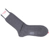 Windowpane Cotton Calf Socks - Gray