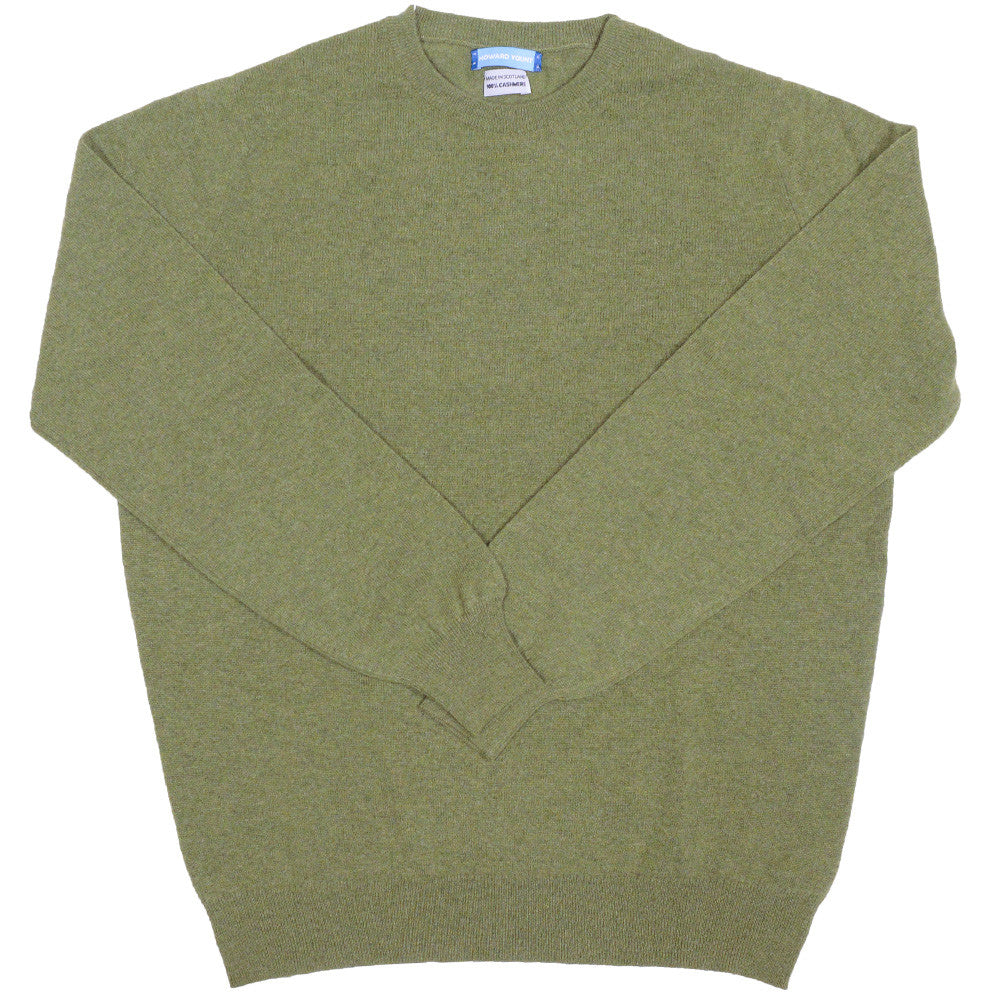 Cashmere Crewneck - Artichoke Green