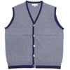 Cashmere Vest - Gray and Blue