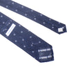 Silk Grenadine Tie - Navy with White Flowers
