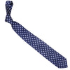 Silk Grenadine Tie - Navy with White Flowers 2