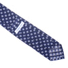 Silk Grenadine Tie - Navy with White Flowers 2