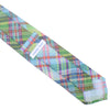 Madras Linen Tie - Green, Light Blue, Pink
