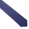 Silk Woven Squares Tie - Navy and Red
