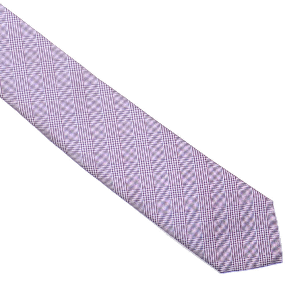 Silk Glen Plaid Tie - Red