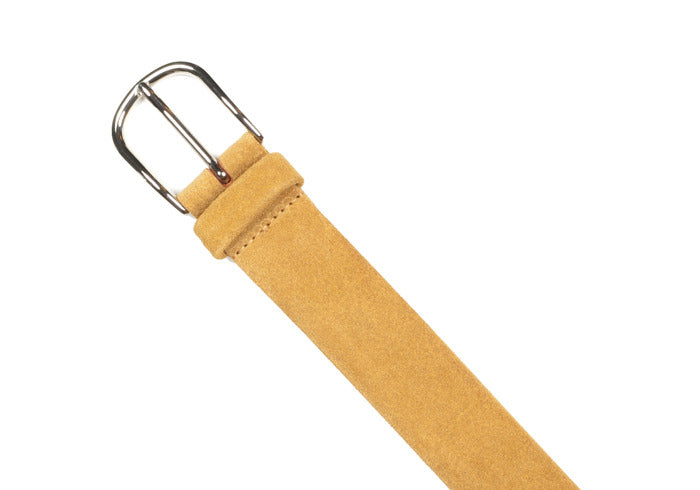 Tubular Belt - Tobacco Brown Suede