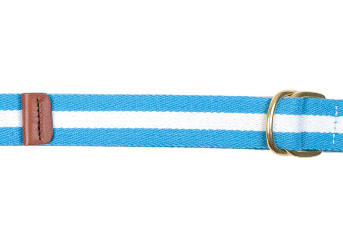 Surcingle Belt - Light Blue and White Stripe