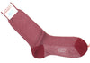 Greek Key Cotton HY Calf Socks - Red