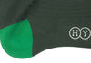 Ribbed Cotton HY Calf Socks - Green
