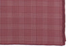 Silk Grid Plaid Pocket Square - Red