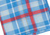 Plaid Silk Pocket Square - Blue and Red