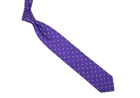 Silk Dot Tie - Purple